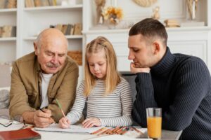 Średnio strzał cute girl rysunek